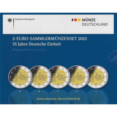 2 Euro Nemecko 2025 - 35 rokov zjednotenia Nemecka (Proof)