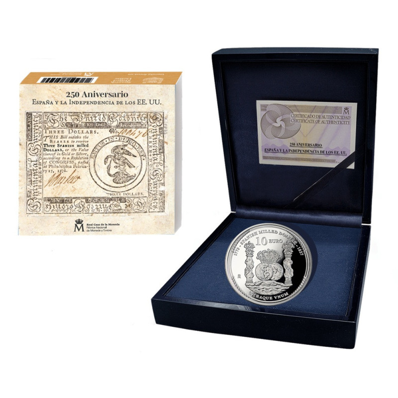 10 Euro Španielsko 2025 - Prvý americký dolár (Proof)