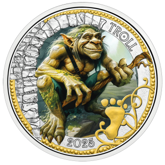 3 Euro Ausztria 2025 - Új sorozat 1/12: Troll (UNC)