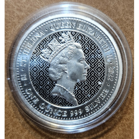 1 libra Sv. Helena 2022 - Kráľovnine cnosti – Pravda (1 oz Ag)