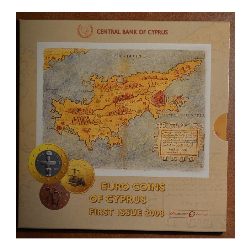Cyprus 2008 set of 8 eurocoins (BU)