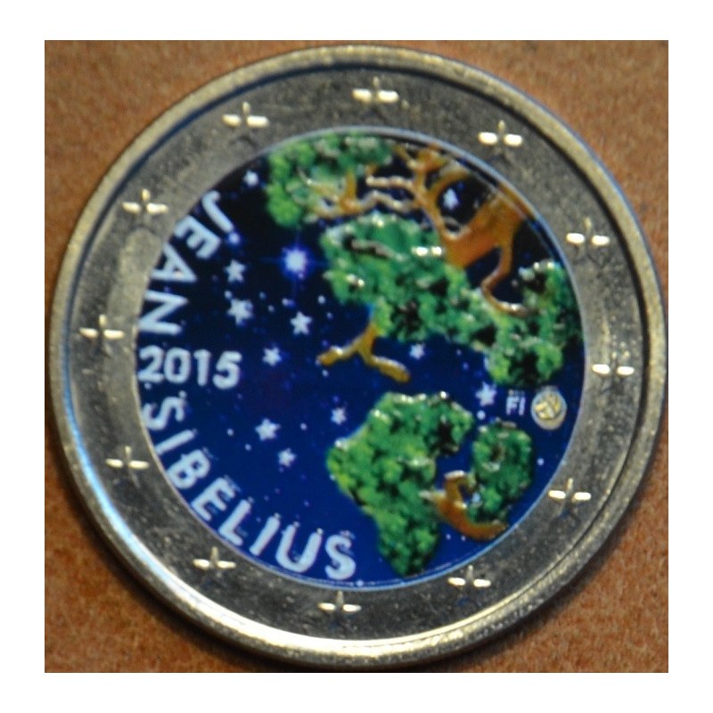 euroerme érme 2 Euro Finnország 2015 - Jean Sibelius II. (színezett...
