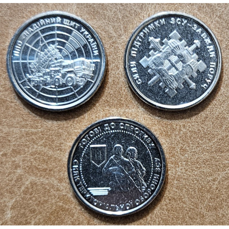 10 hrivna 2022-2023 Ozbrojené sily (3 x UNC)