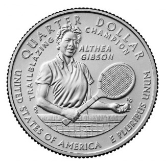 25 cent USA 2025 Althea Gibson "P" (UNC)