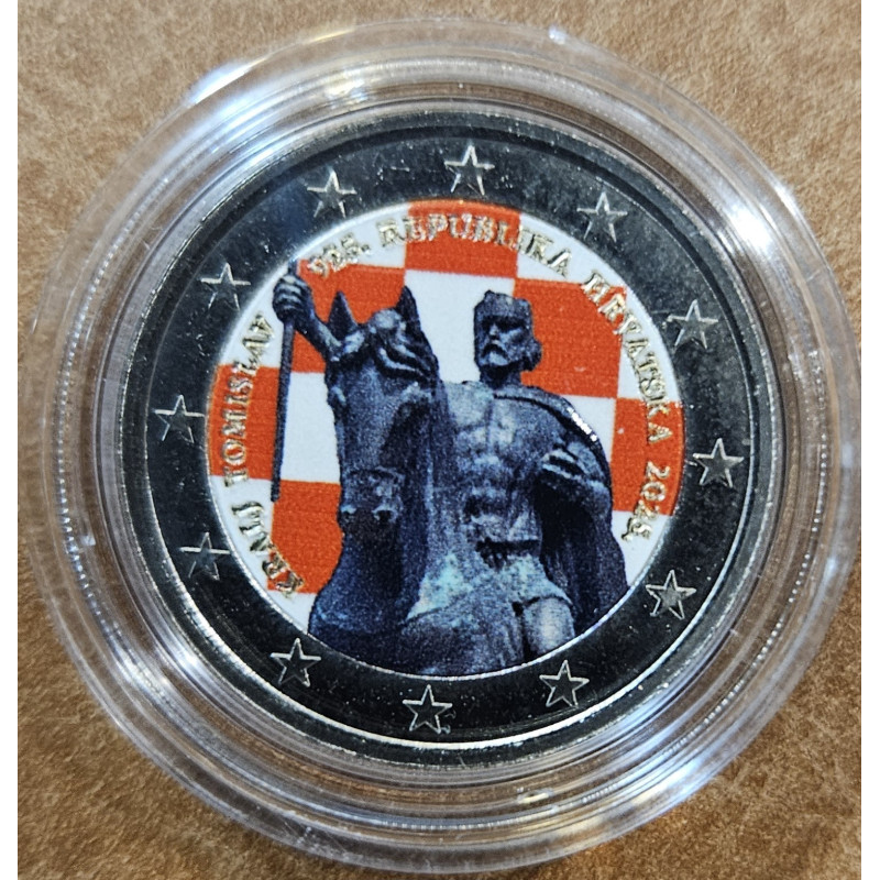 2 Euro Chorvátsko 2025 - Kráľ Tomislav III. (farbená UNC)