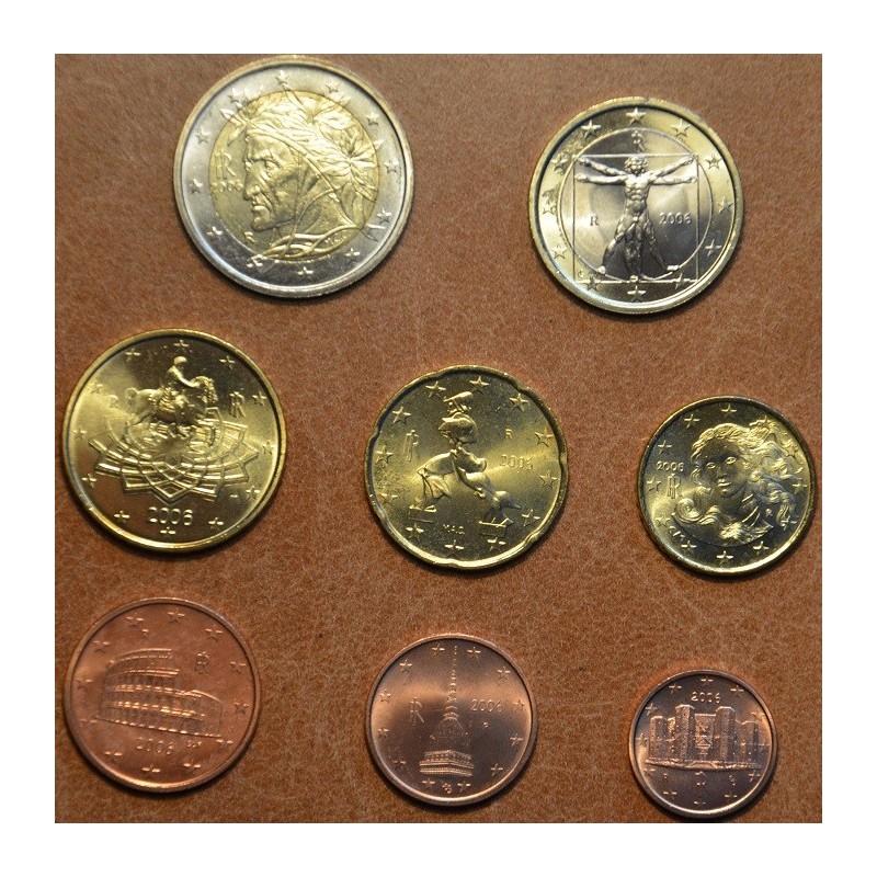 Euromince mince Sada 8 talianskych mincí 2006 (UNC)