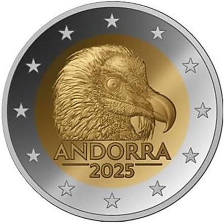 2 Euro Andorra 2025 - Bearded-vulture (BU)
