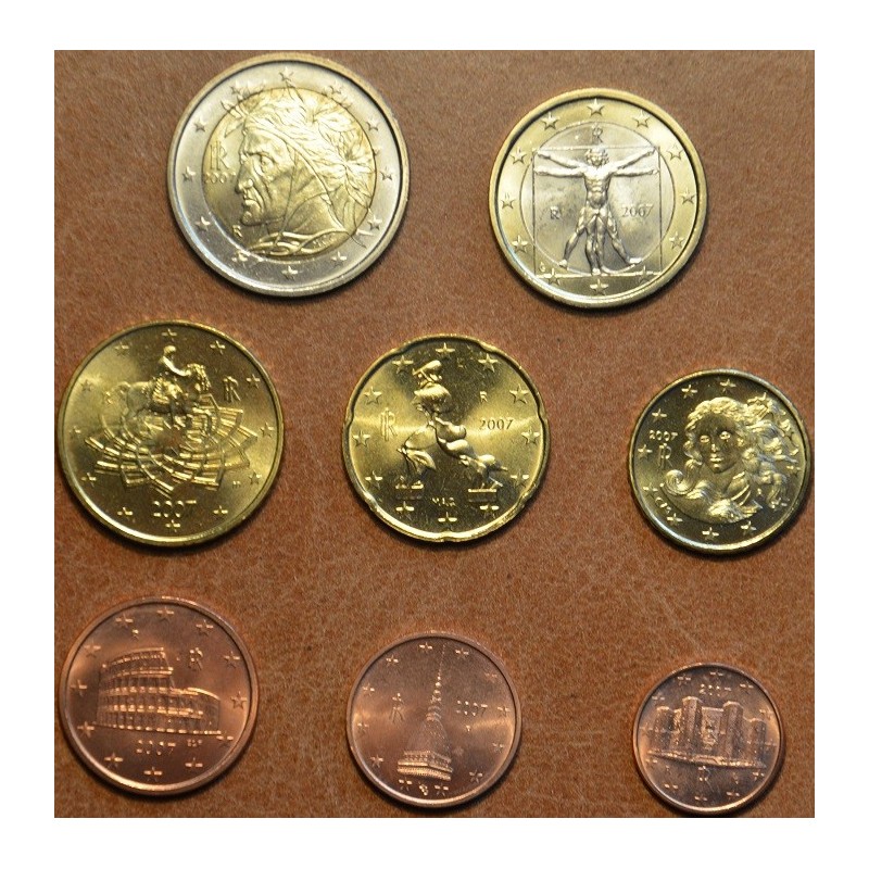 euroerme érme Olasz 8 részes forgalmi sor 2007 (UNC)