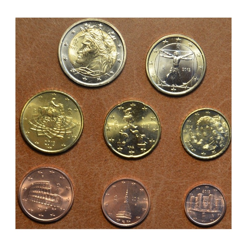 eurocoin eurocoins Set of 8 coins Italy 2013 (UNC)