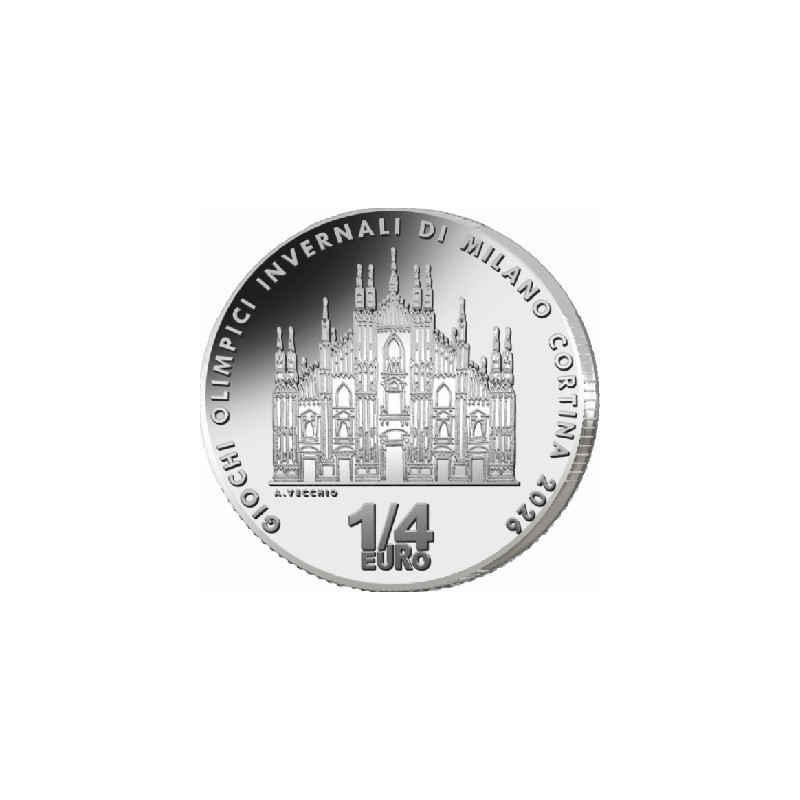 1/4 Euro Olaszország 2025 - Cortina 2026: Milano (UNC)