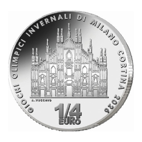 1/4 Euro Olaszország 2025 - Cortina 2026: Milano (UNC)