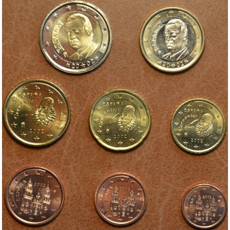 eurocoin eurocoins Set of 8 coins Spain 2002 (UNC)
