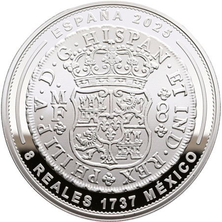 10 Euro Spain 2025 - Mint museum: 8 Reales 1737 Mexico (Proof)