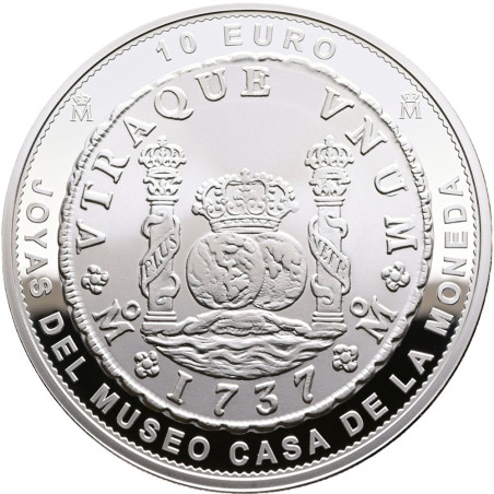 10 Euro Spain 2025 - Mint museum: 8 Reales 1737 Mexico (Proof)