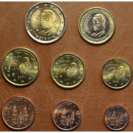 eurocoin eurocoins Set of 8 coins Spain 2001 (UNC)