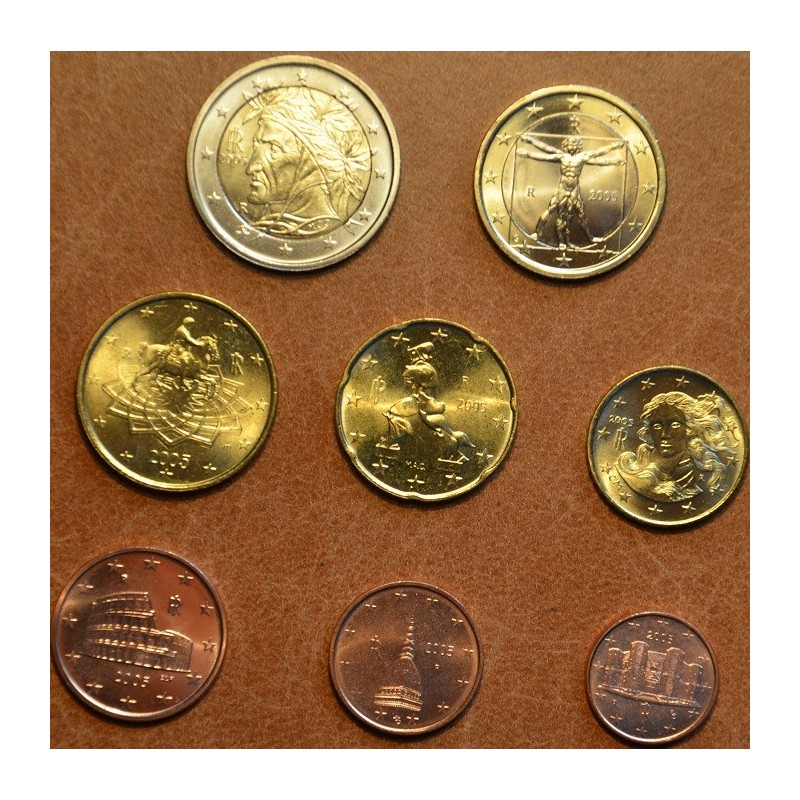 eurocoin eurocoins Set of 8 coins Italy 2005 (UNC)