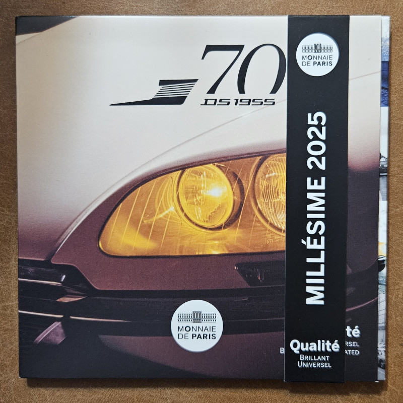 France 2025 set of 8 coins Citroen DS (BU)
