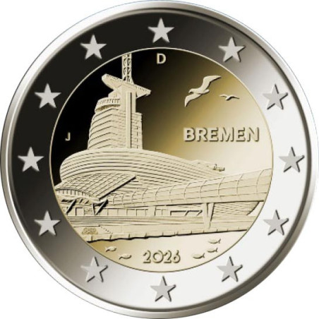 2 Euro Nemecko 2026 - Klimahaus Bremerhaven "A" (UNC)