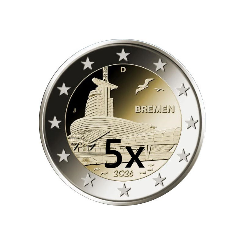 2 Euro Németország 2026 - Klimahaus Bremerhaven "ADFGJ" (UNC)