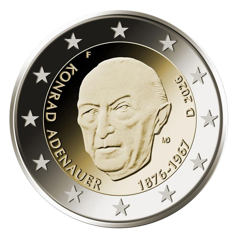 2 Euro Germany 2026 - Konrad Adenauer "J" (UNC)