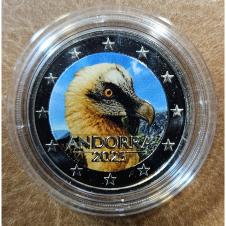 2 Euro Andorra 2025 - Bearded-vulture v2 (colored UNC)