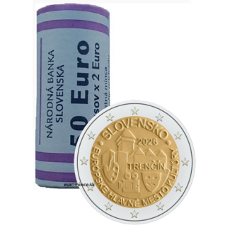 od 13.1  2 Euro Slovensko 2026 - Trenčín (25 x UNC)