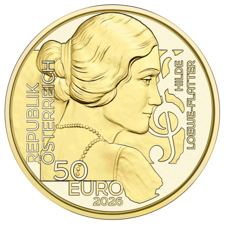 50 Euro Ausztria 2026 - Hilde Loewe (Proof)