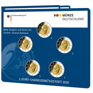 2 Euro Germany 2026 - Konrad Adenauer "ADFGJ" (BU)