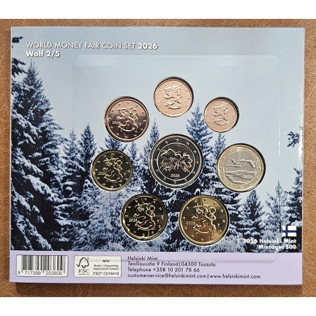 Finland 2026 WMF set of 8 coins - Big five (BU)