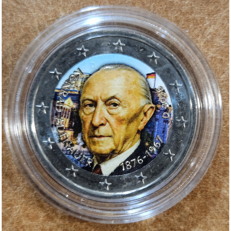 2 Euro Németország 2026 - Konrad Adenauer v3 (színezett UNC)