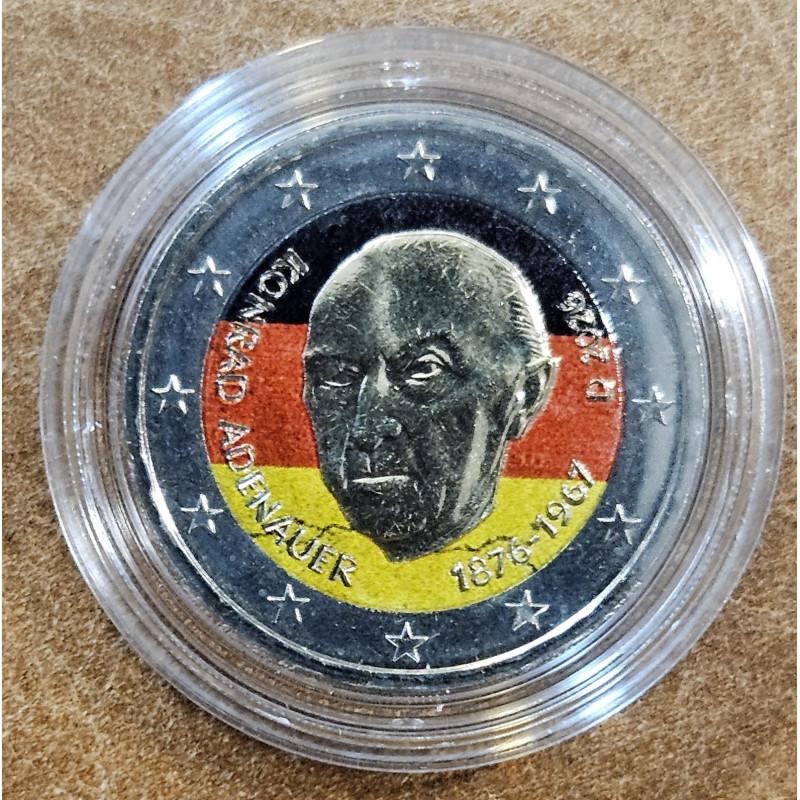 2 Euro Nemecko 2026 - Konrad Adenauer v4 (farebná UNC)