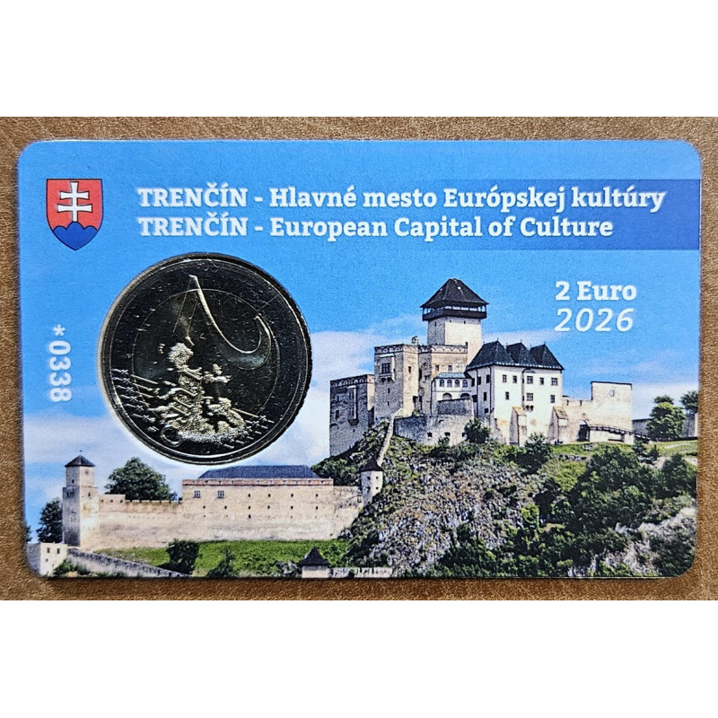 2 Euro Slovensko 2026 - Trenčín (neoficiálna UNC karta)