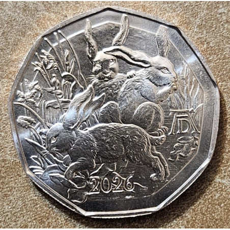 5 Euro Austria 2026 - Dürer's Hare Trio (UNC)