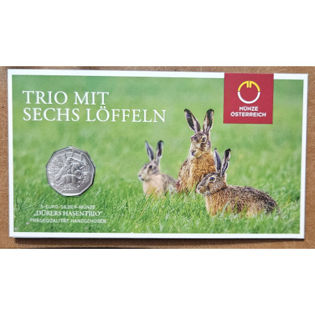 5 Euro Ausztria 2026 - Dürer nyúltriója (BU)