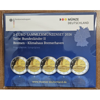 2 Euro Nemecko 2026 - Klimahaus Bremerhaven "ADFGJ" (Proof)