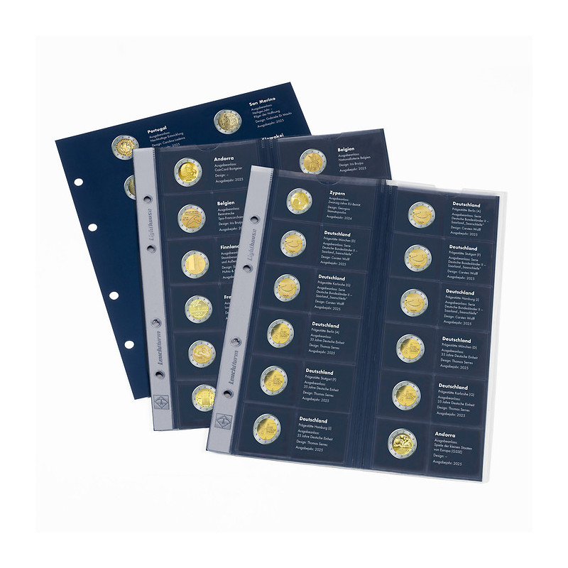 2 Euro 2025 pages to Leuchtturm OPTIMA album