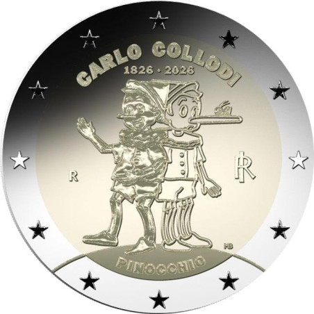 2 Euro Olaszország 2026 - Pinocchio (UNC)