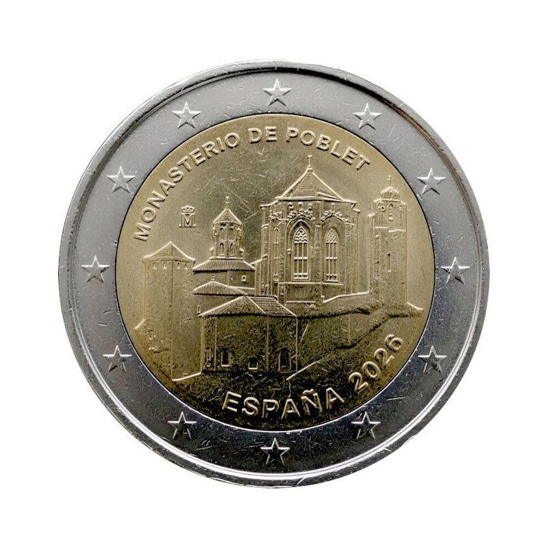 Elovetel 2 Euro Spanyolország 2026 - A Poblet-apátság (UNC)