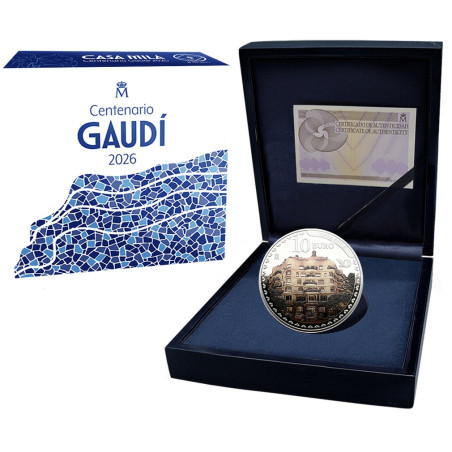 10 Euro Spanyolország 2026 Antoni Gaudí - Casa Milá (Proof)