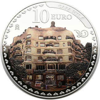10 Euro Španielsko 2026 Antoni Gaudí - Casa Milá (Proof)