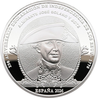 10 Euro Spain 2026 Independence of the USA – Solano Y Bote (Proof)