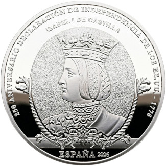10 Euro Spanyolország 2026 Függetlenség – Reina Isabel (Proof)