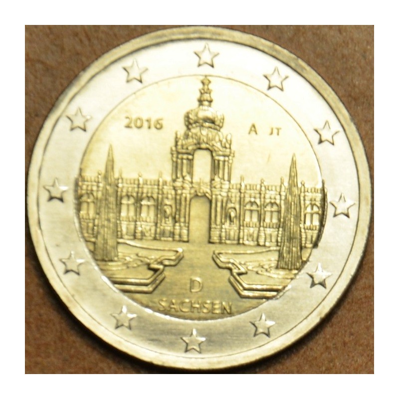 eurocoin eurocoins 2 Euro Germany 2016 \\"A\\" Saxony: Dresden (UNC)