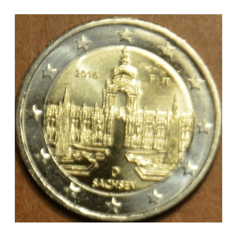 Euromince mince 2 Euro Nemecko 2016 \\"F\\" Sasko: Zwinger v Dražďa...