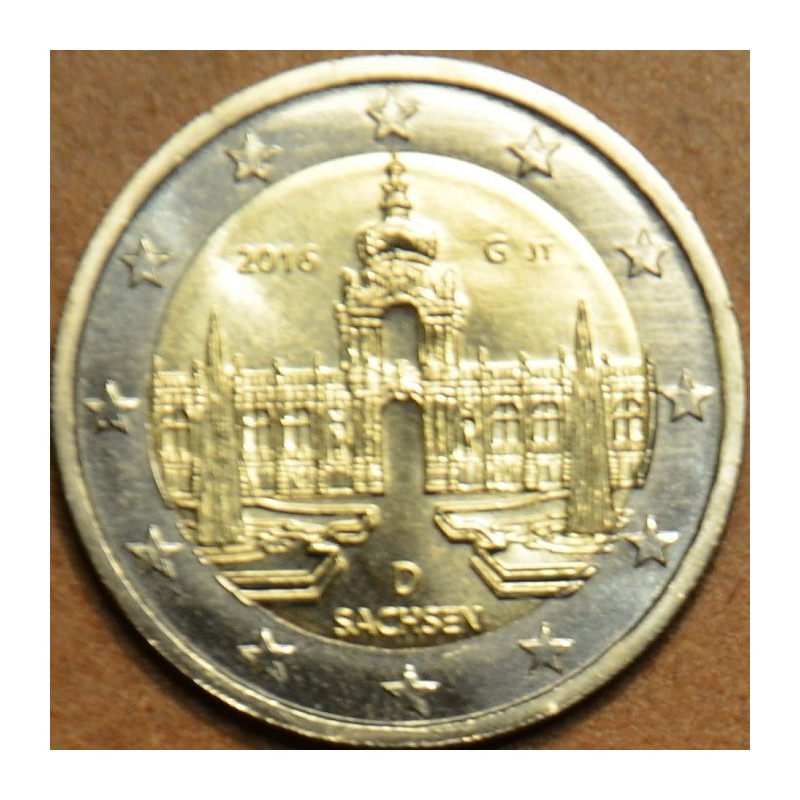 eurocoin eurocoins 2 Euro Germany 2016 \\"G\\" Saxony: Dresden (UNC)