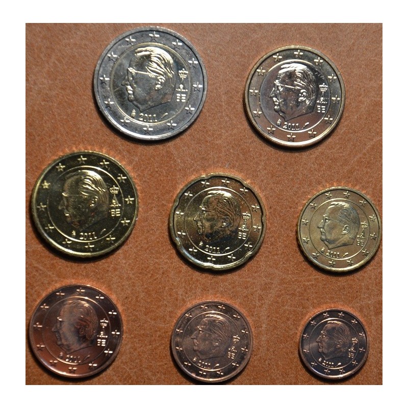 Euromince mince Sada 8 belgických mincí 2011 (UNC)