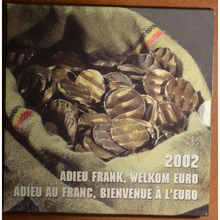 eurocoin eurocoins Belgium 2002 official set + franc coins (BU)