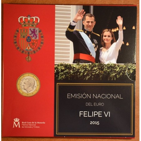 Euromince mince Sada 9 španielskych mincí 2015 (BU)