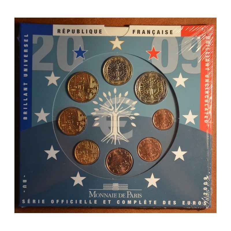 euroerme érme Franciaország 2009 - 8 részes forgalmi sor (BU)