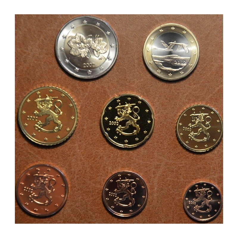 eurocoin eurocoins Finland 2002 set of 8 eurocoins (UNC)